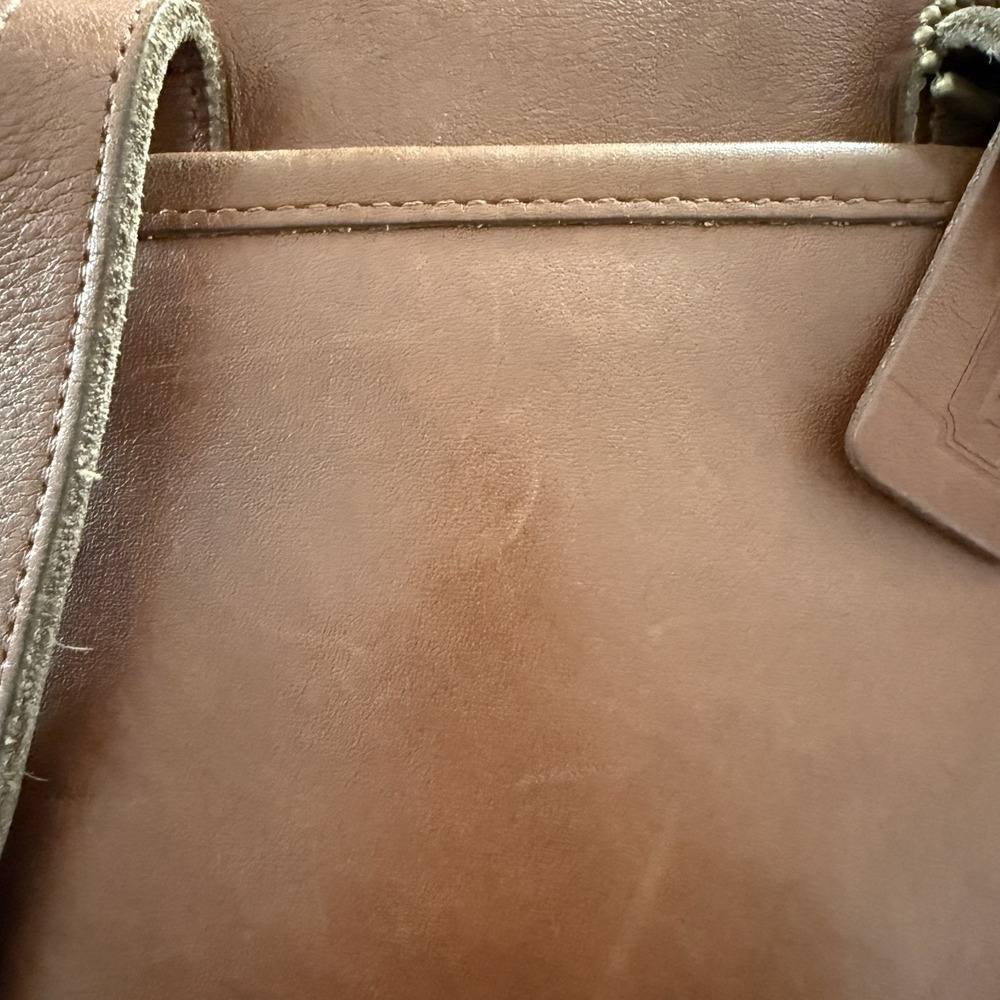 COACH Small Sidepack British Tan Shoulder Crossbody Bag #9978 Vintage 90's - Picture 9 of 12